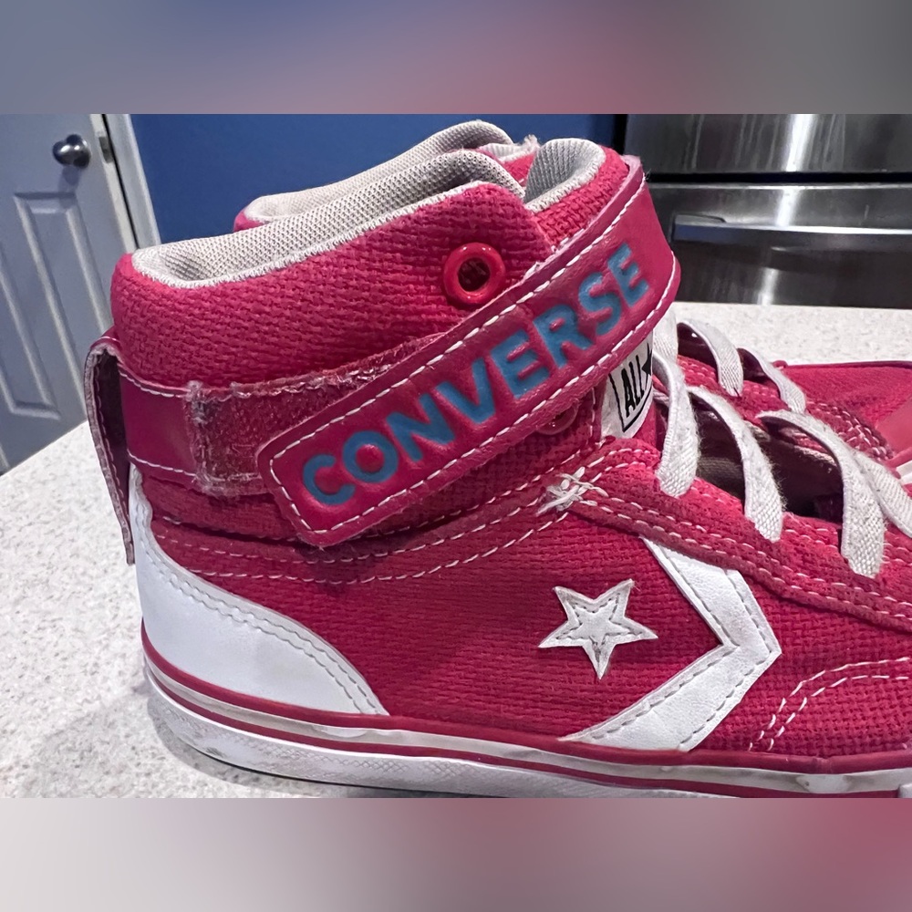 Kids Red Converse pro blaze no tie High-Top Sneakers size 3 skater grunge - Picture 6 of 14